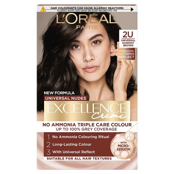 L'Oreal Excellence No Ammonia Triple Care Colour - 2U Universal Darkest Brown_img_1
