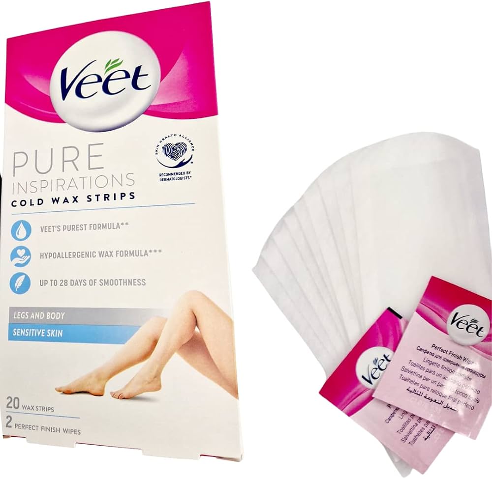 Veet Professional 20pcs Wax Strips with Almond Oil for Sensitive Skin