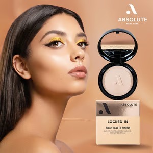 Absolute Locked-In Silky Matte Finish Medium Coverage Smoothing Powder Foundation - MFLN05 Warm Honey_img_1