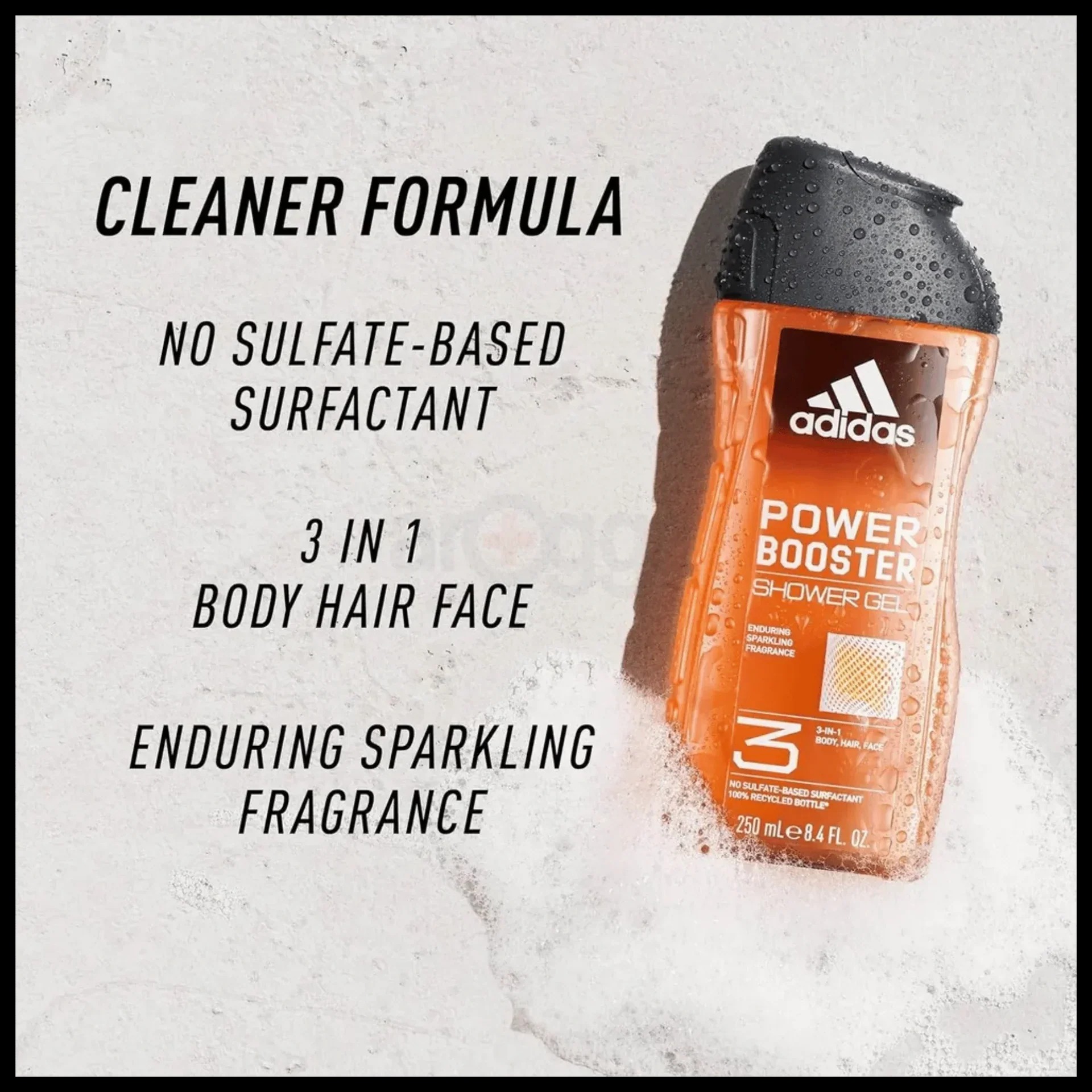Adidas 3 in 1 Power Booster Men Shower Gel 400ml_img_1