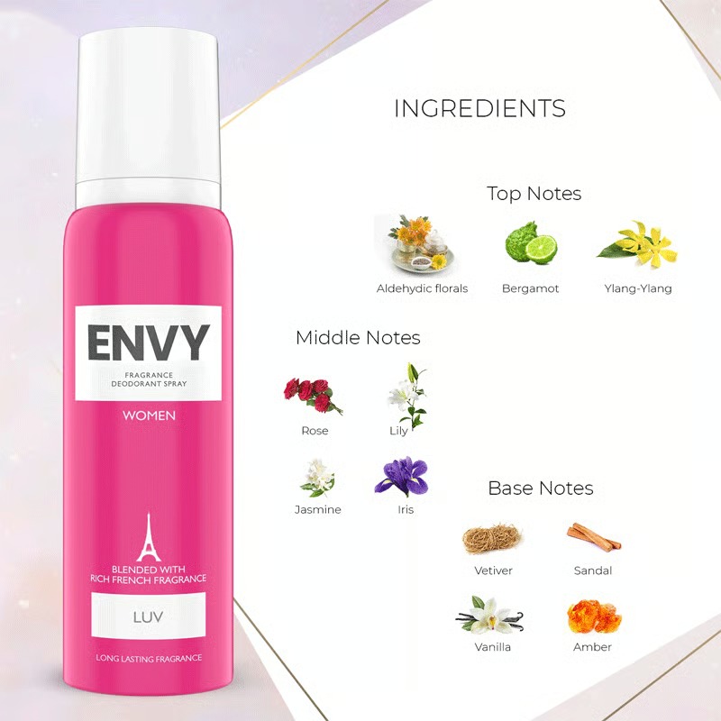 Envy Fragrance Deodorant Spray For Women 120ml - Luv_img_1