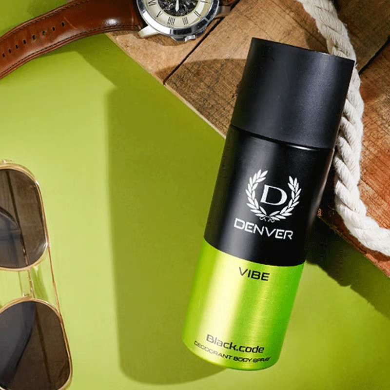 Denver Black Code Deodorant Body Spray 150ml - Vibe_img_1