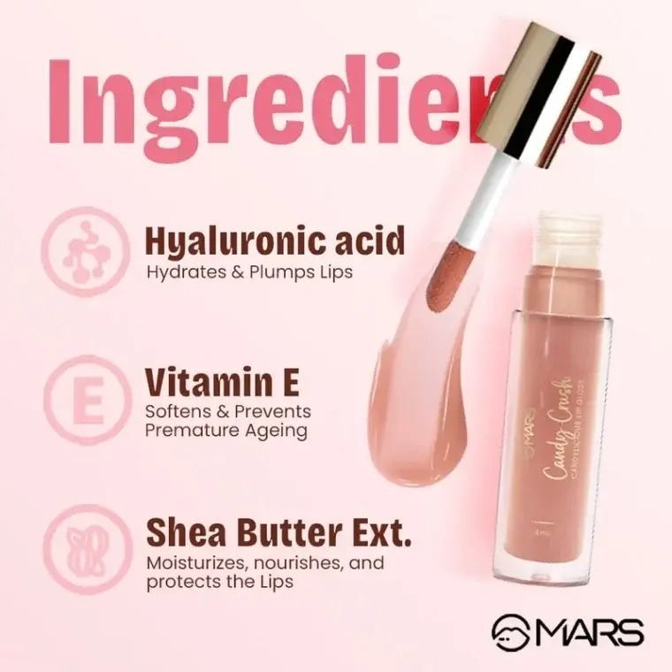 Mars Cosmetics Candylicious Lip Gloss #03 Caramel Crunch (4ml)_img_1
