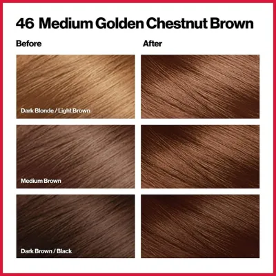 Revlon ColorSilk Beautiful Permanent Hair Color 46 Medium Golden Chestnut Brown_img_1