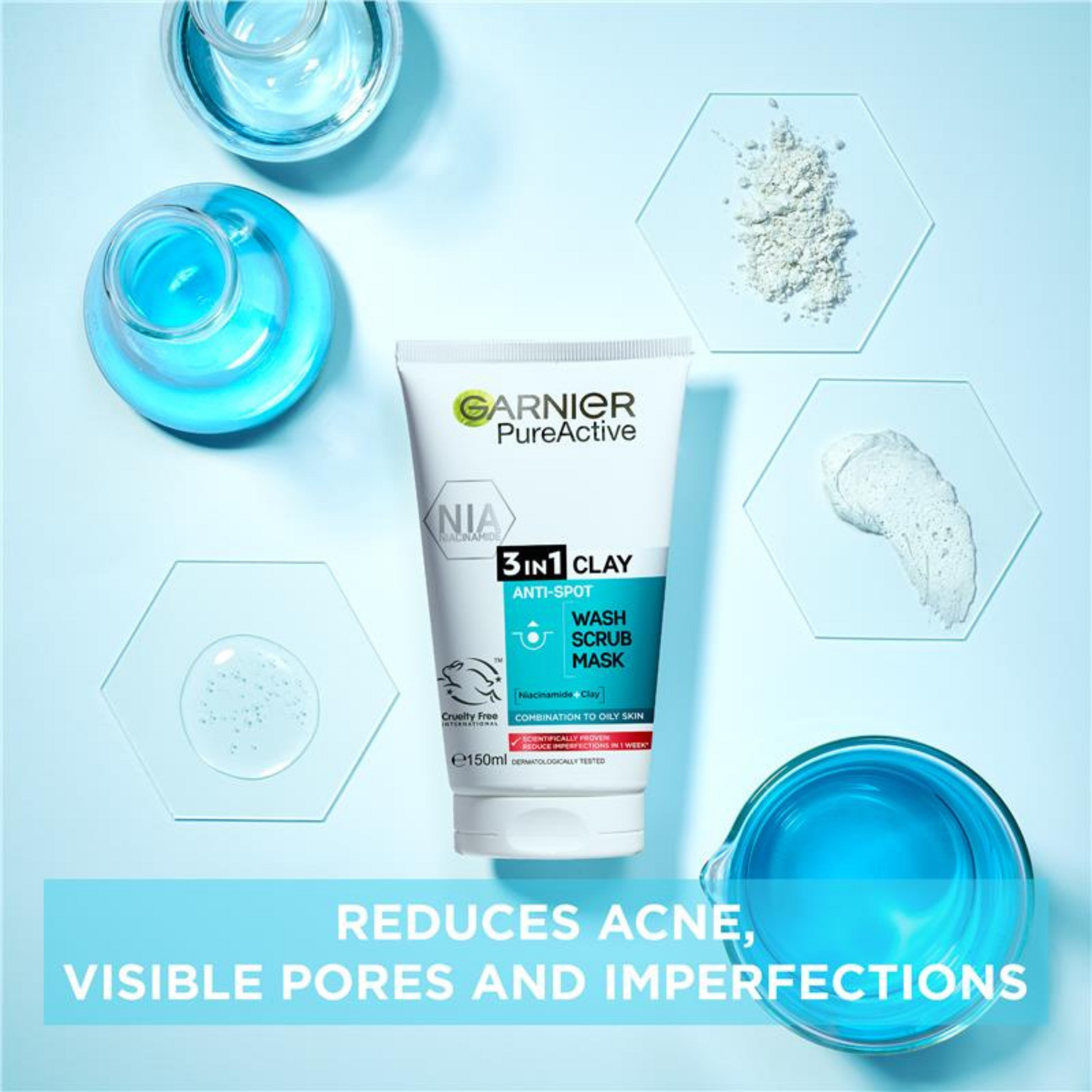 Garnier Pure Active 3 in 1 Wash Scrub Mask 150ml_img_2