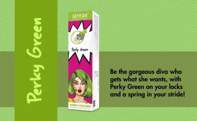 Streax Professional Hold and Play Funky Hair Colour (Perky Green) 100 gmStreax Professional Hold and Play Funky Hair Colour (Perky Green) 100 gm_img_1