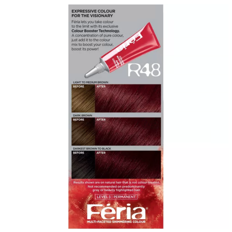 L'Oreal Feria High Intensity Shimmering Colour - R48 Red Velvet_img_1