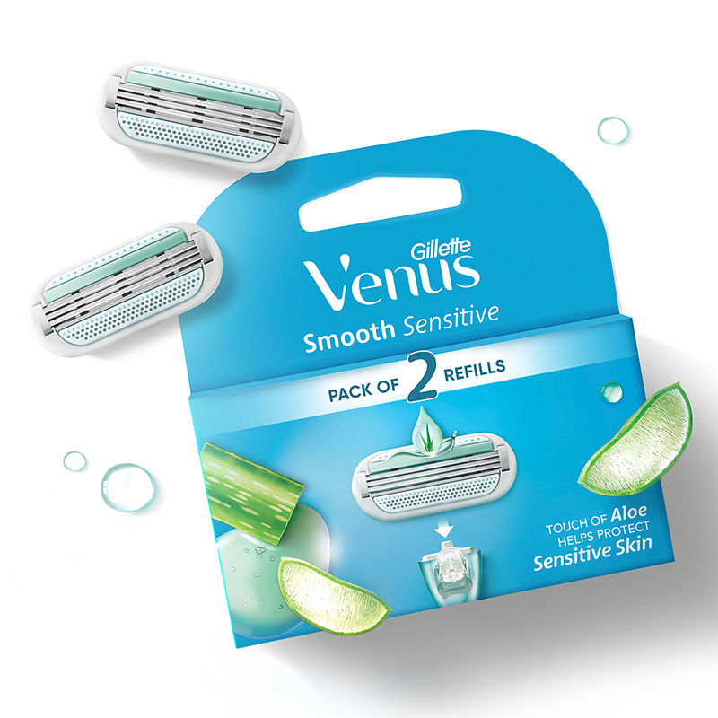 Gillette Venus Smooth 2's Pack Razor Blade Cartridges with Aloe Extracts_img_0