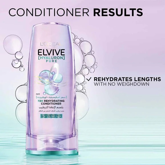 L'Oreal Paris Hydra Pure 72h Rehydrating Conditioner 360ml_img_1