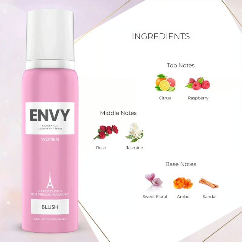 Envy Fragrance Deodorant Spray For Women 120ml - Blush_img_1