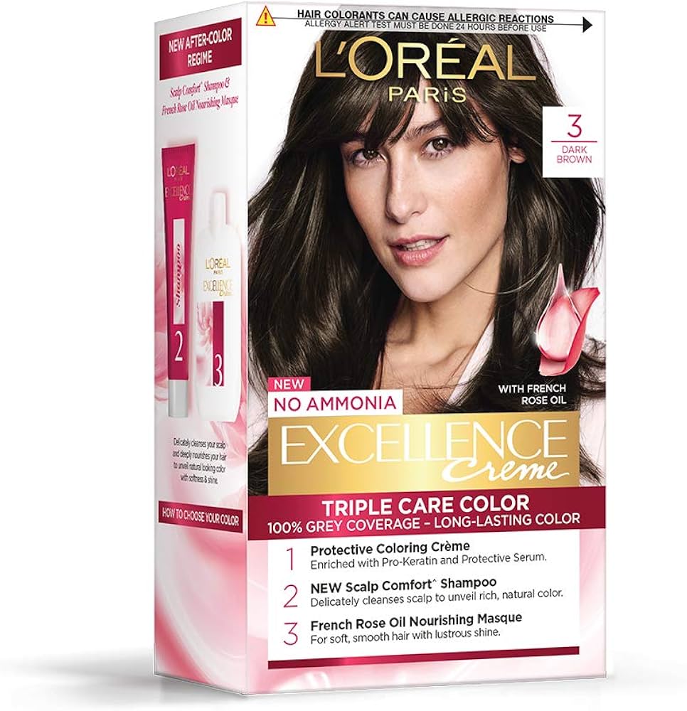 L’Oreal Excellence Creme 3 Dark Brown Permanent Hair Dye