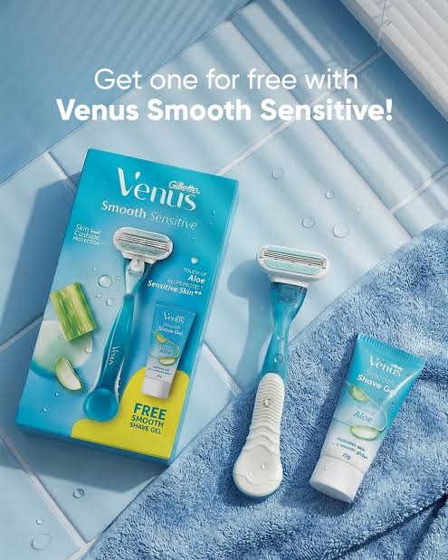 Gillette Venus Smooth Sensitive Aloe Extracts Razor + Gel for Women_img_0