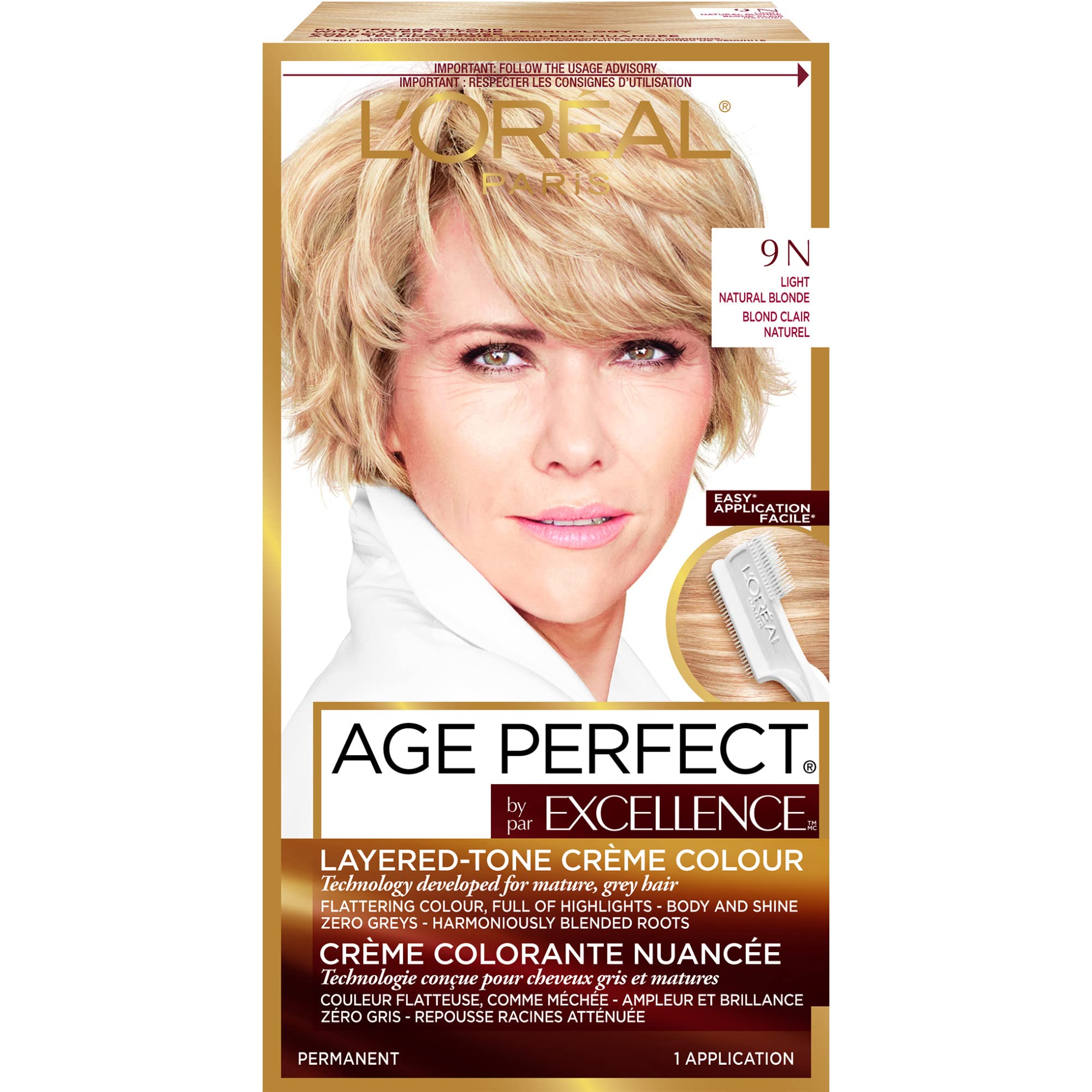 L'Oreal Paris Age Perfect Permanent Hair Color, 9N Light Natural Blonde_img_0
