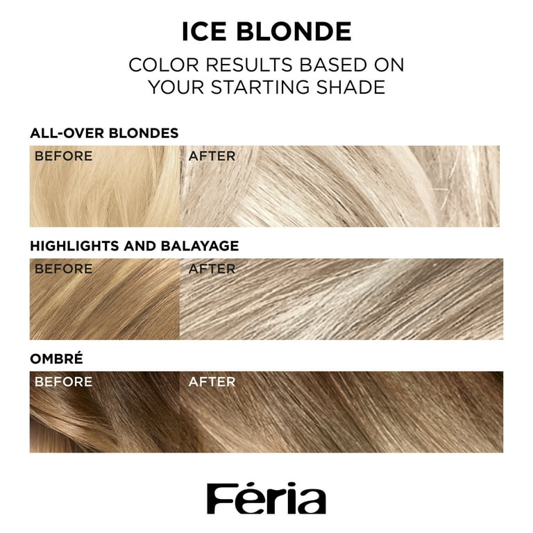 LOreal Paris Feria Long-Lasting Anti Brass Power Hair Toner, Ammonia Free Demi Permanent Hair Color, Ice Blonde Hair Toner_img_2
