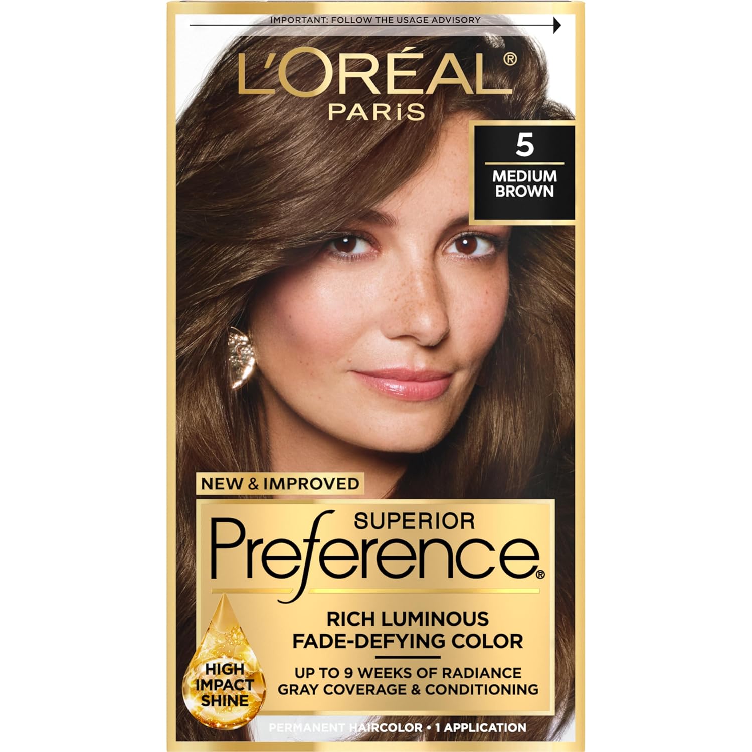 L'Oreal Paris Superior Preference Permanent Hair Color 5 Medium Brown_img_1