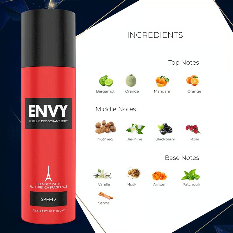 Envy Fragrance Deodorant Spray For Men 120ml - Speed_img_1