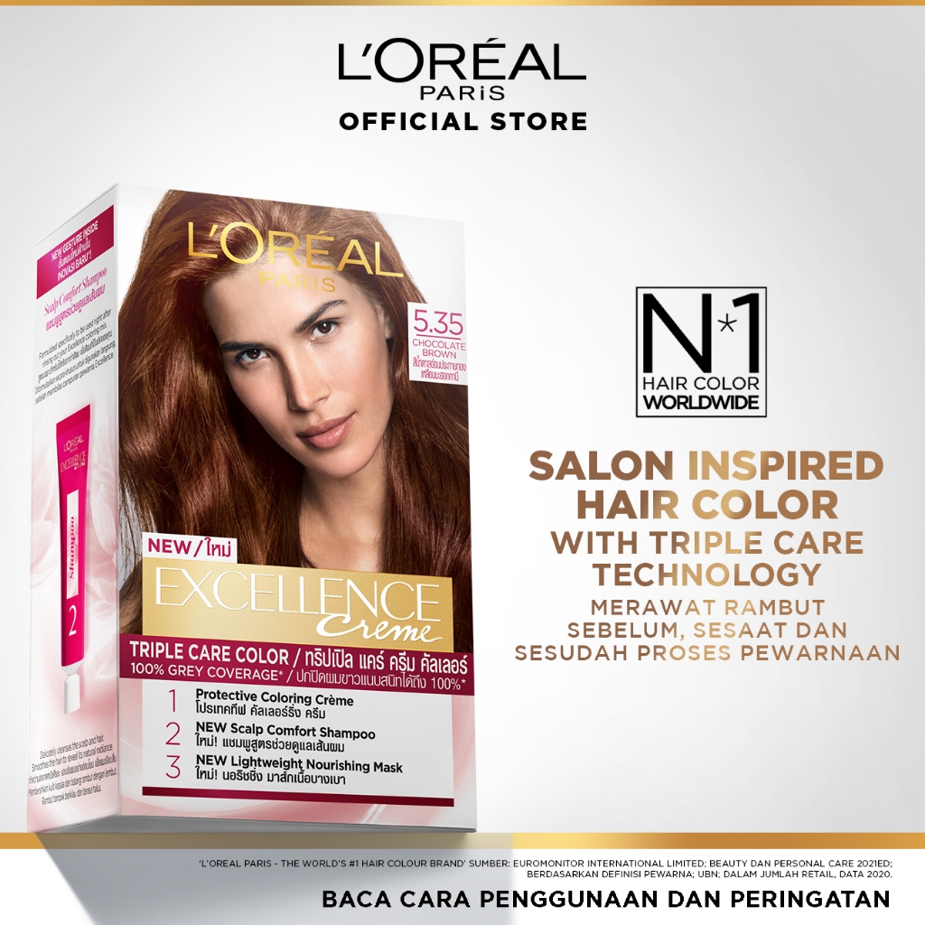 L’Oreal Paris Excellence Creme Permanent Hair Color Chocolate Brown 5.35_img_1