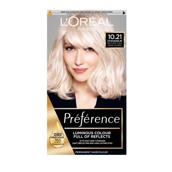L'Oreal Preference 10.21 Stockholm Very Very Light Pearl Blonde Permanent Hair Dye