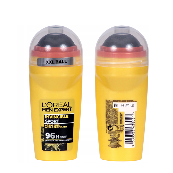 L’Oreal Men Expert Invincible Sport Absorbing 96h Roll On Anti Perspirant Deodorant 50ml (UK)_img_1