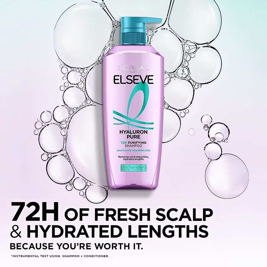 Loreal Paris Elseve Hyaluron Pure 72hr Purifying Shampoo 620ml_img_0