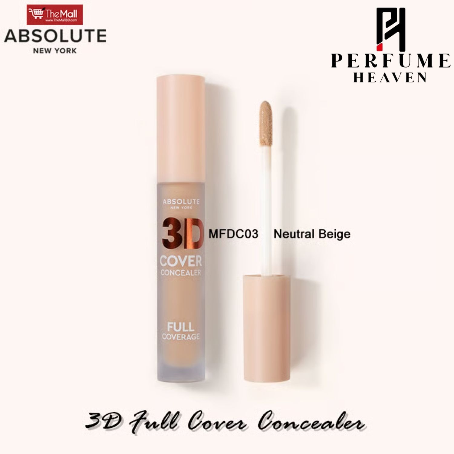 Absolute New York 3D Full Cover Concealer 5.5ml - MFDC03 Neutral Beige