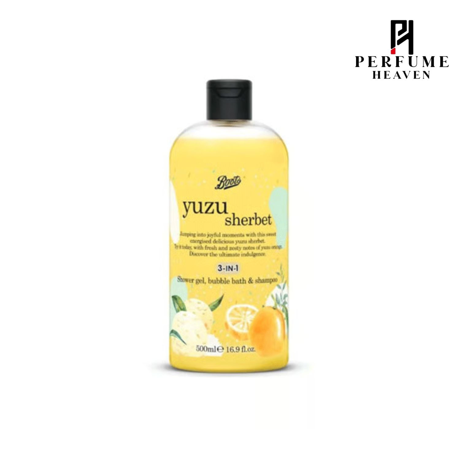 Boots Yuzu Sherbet Shower Gel, Bubble Bath & Shampoo 500ml
