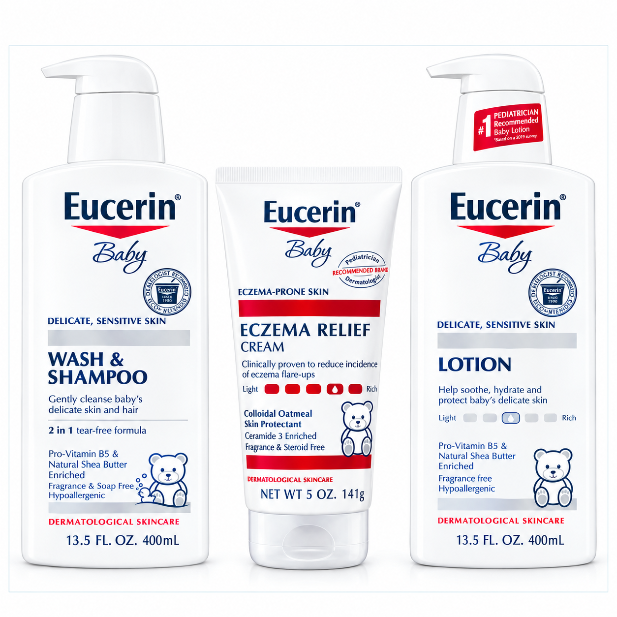 Eucerin Baby Wash, Lotion & Eczema Cream Combo_img_0