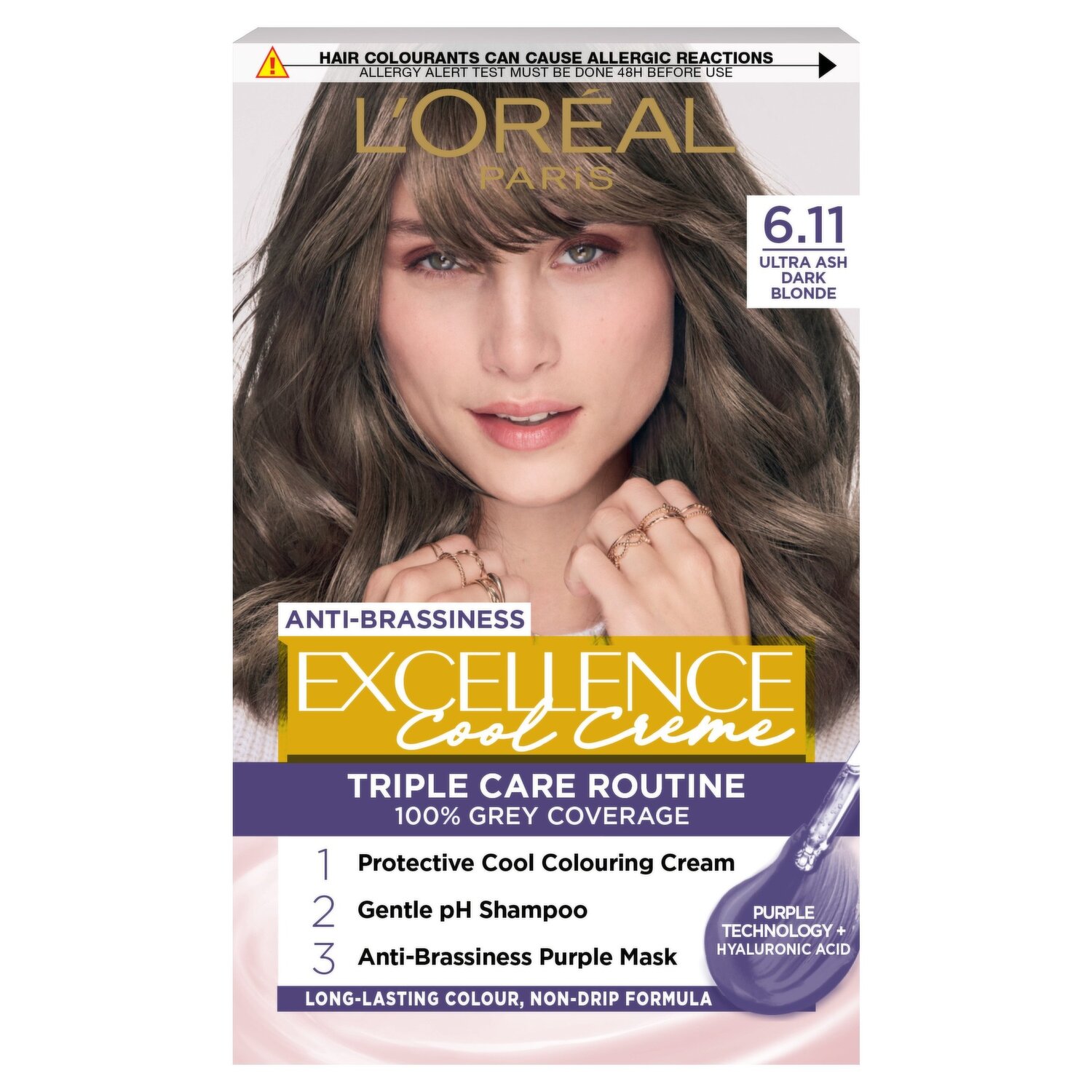 L'Oreal Paris Exellence Hair Colour Creme 6.11 Ultra Ash Dark Blonde