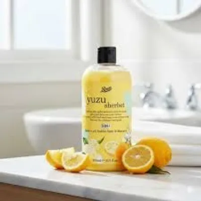 Boots Yuzu Sherbet Shower Gel, Bubble Bath & Shampoo 500ml_img_1