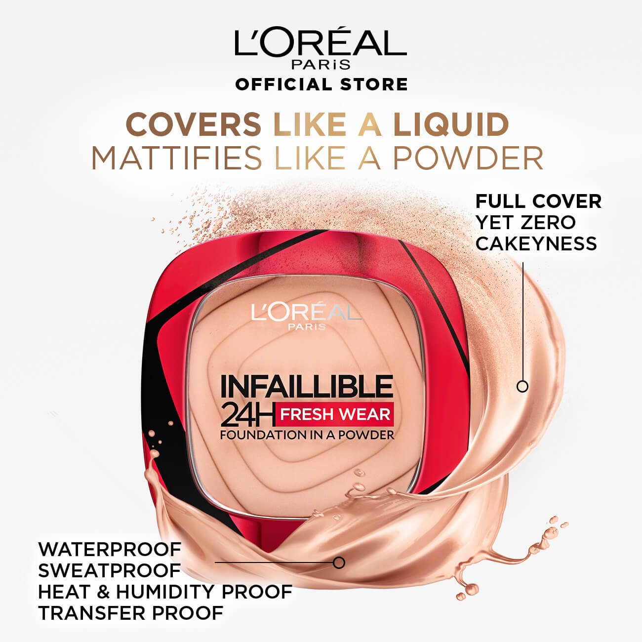 L'Oréal Paris Infallible 24H Foundation in A Powder 20 ivory_img_0