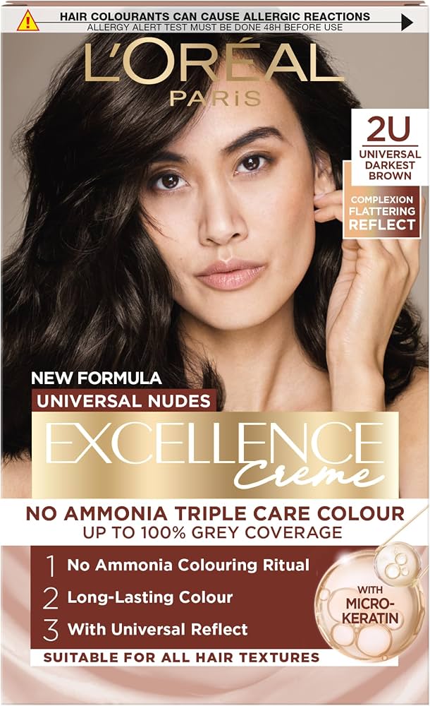 L'Oreal Excellence No Ammonia Triple Care Colour - 2U Universal Darkest Brown
