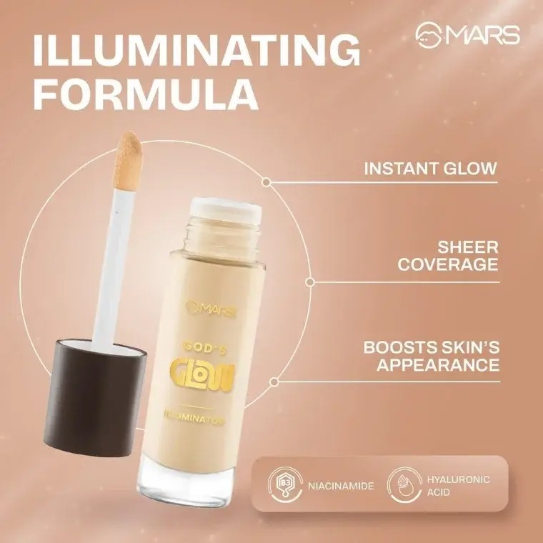 MARS God’s Glow Illuminator Highlighter #01 Vanilla (30ml)_img_1