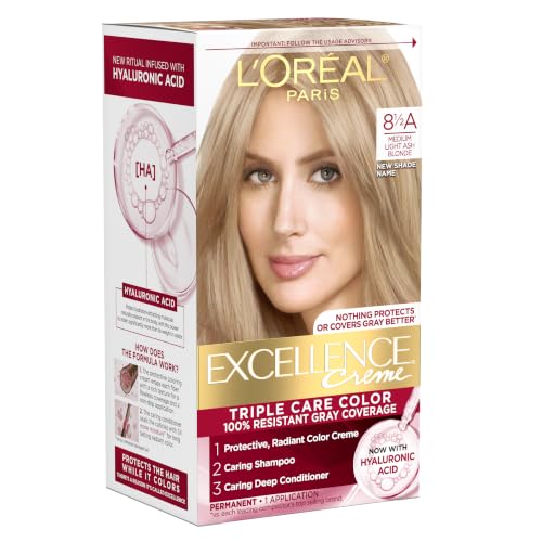 L’Oréal Paris Excellence Creme Hair Color 8½A Medium Light Ash Blonde_img_1