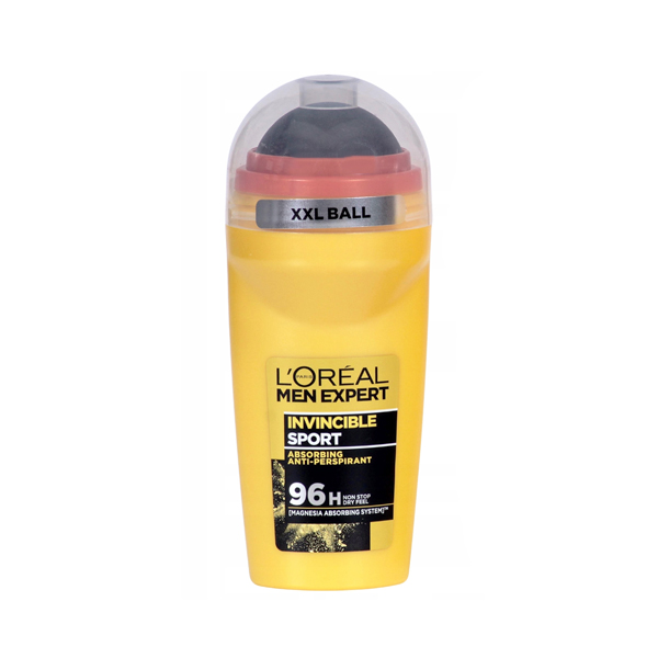 L’Oreal Men Expert Invincible Sport Absorbing 96h Roll On Anti Perspirant Deodorant 50ml (UK)