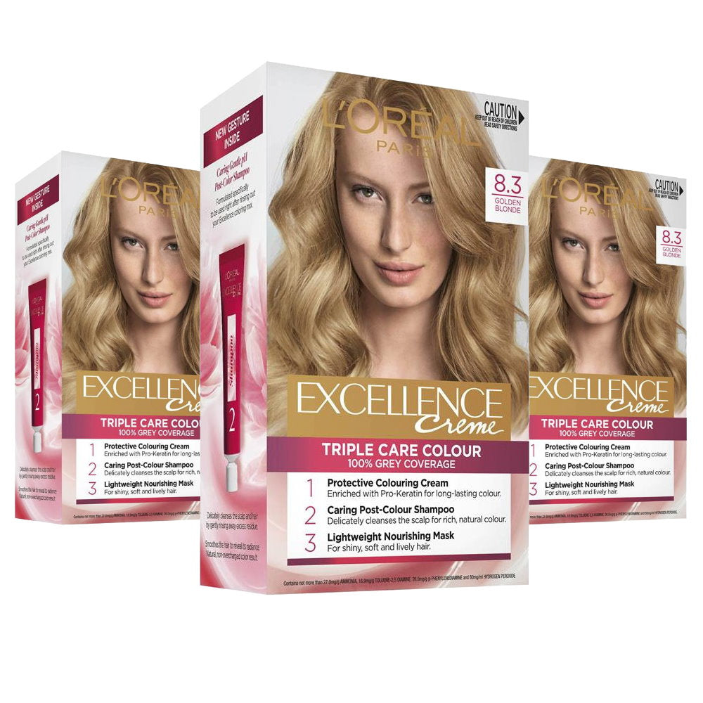 L’Oreal Paris Excellence Crème 8.3 Natural Golden Blonde Hair Dye_img_1