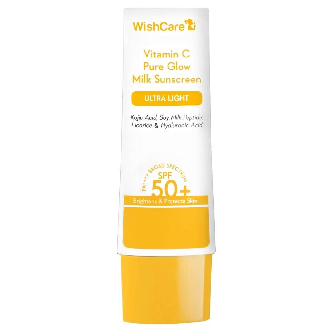 Wishcare Vitamin C Pure Glow Milk Sunscreen Ultra Light SPF 50+ PA++++ 50ml_img_0