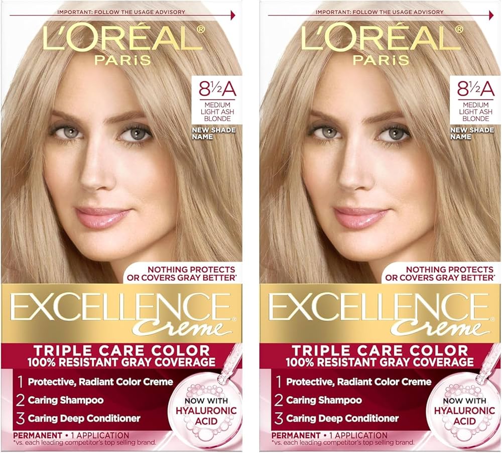L’Oréal Paris Excellence Creme Hair Color 8½A Medium Light Ash Blonde_img_0