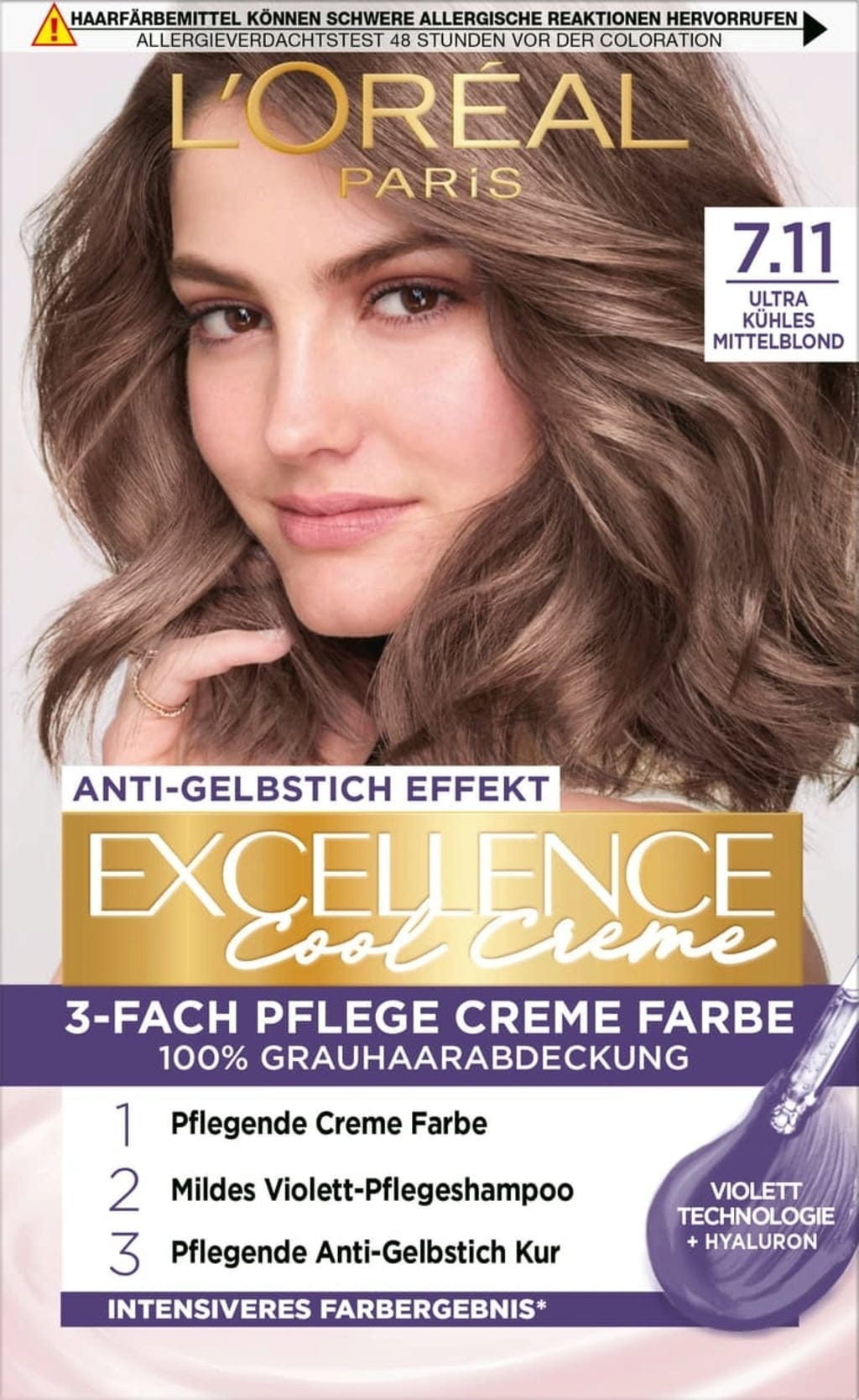 L'oreal Paris Excellence Cool Creme 7.11 Ultra Ash Blonde_img_1