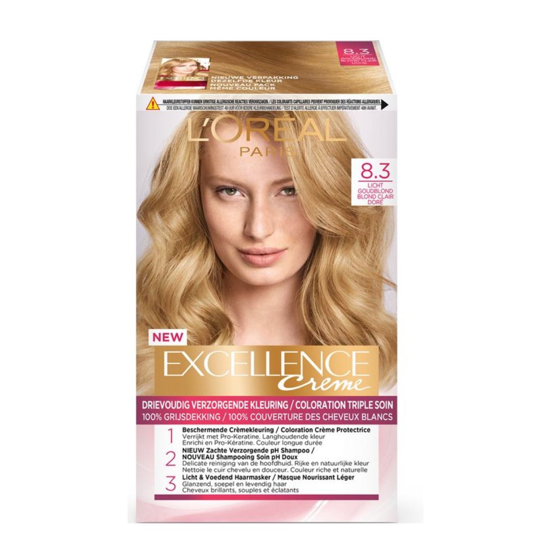 L’Oreal Paris Excellence Crème 8.3 Natural Golden Blonde Hair Dye_img_2