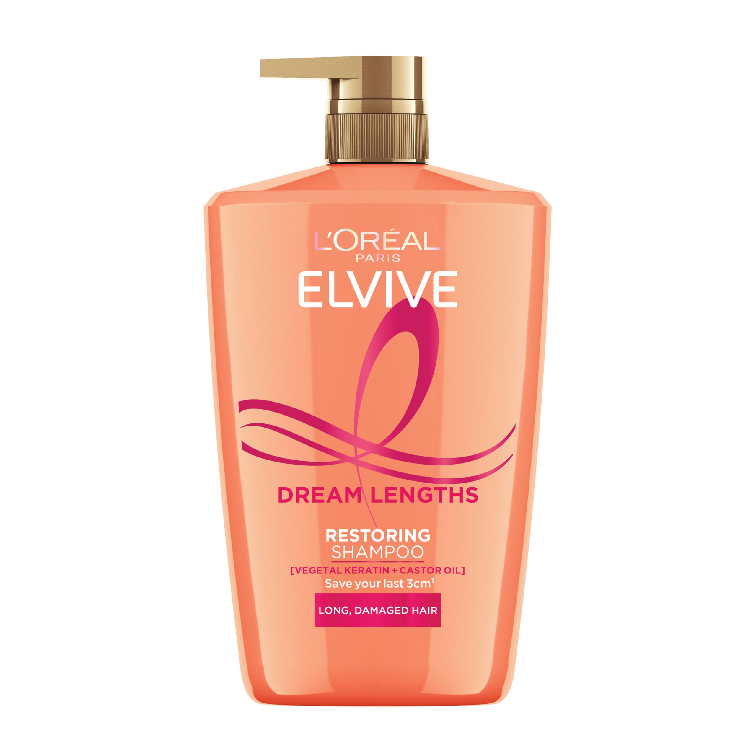 L'Oréal Paris Elvive Dream Lengths Shampoo for Long Damaged Hair 1L