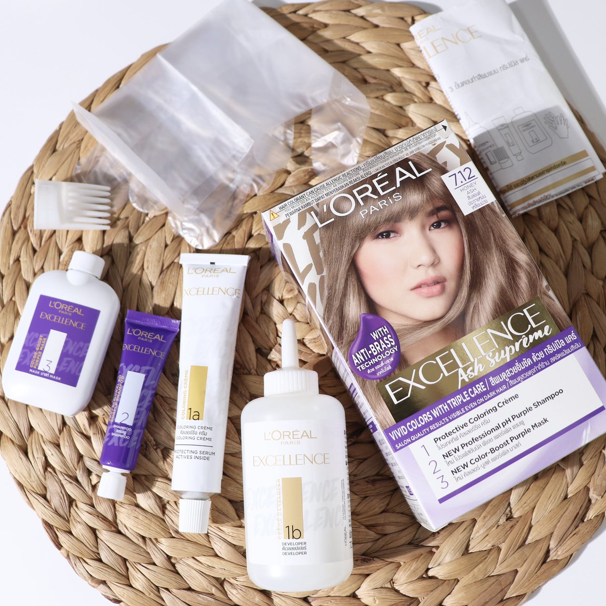 Loreal Excellence Ash Supreme Hair Color - 7.12 Honey Ash_img_2