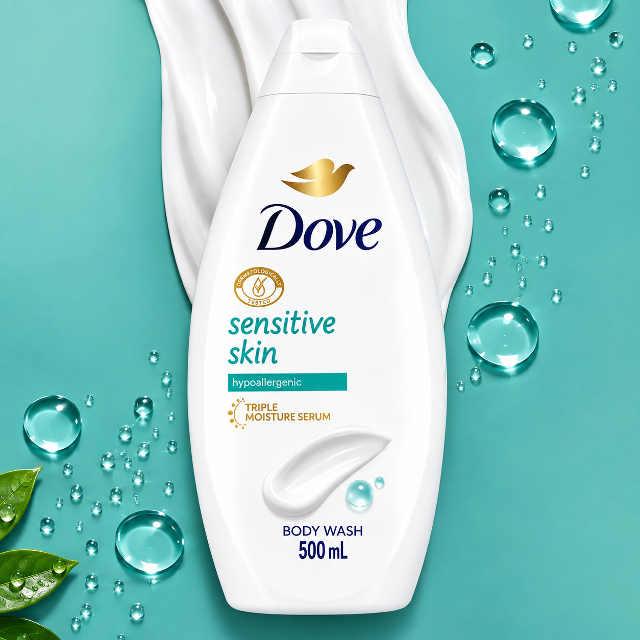 Dove Sensitive Skin Hypoallergenic Body Wash 500ml_img_1