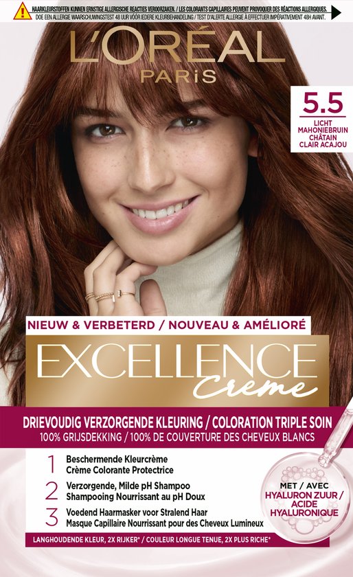 LOreal Paris Excellence Creme 5.5 Natural Mahogany Brown_img_1