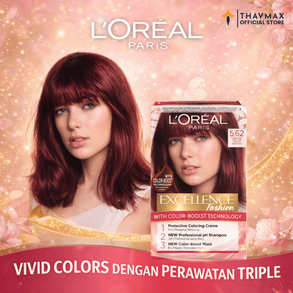 Loreal Excellence Creme Hair Color-5.62 Intense Violet Brown_img_2
