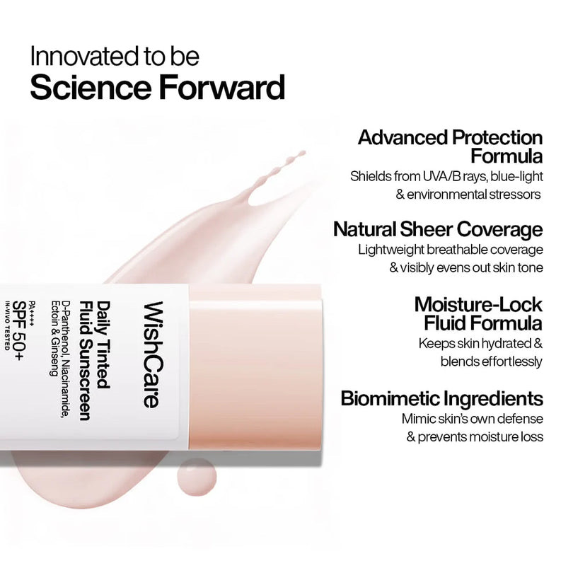 Wishcare Daily Tinted Fluid Sunscreen 50ml - Shade L101_img_2