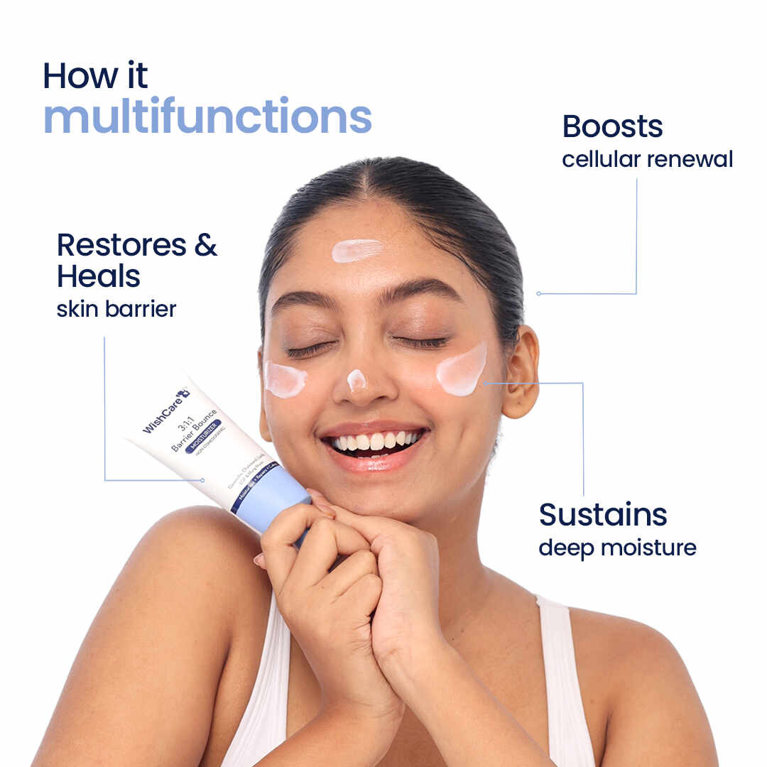 WishCare 3:1:1 Barrier Bounce Moisturizer for all Skin Types Repairs Skin 50ml_img_1