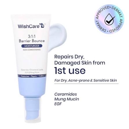 WishCare 3:1:1 Barrier Bounce Moisturizer for all Skin Types Repairs Skin 50ml_img_0
