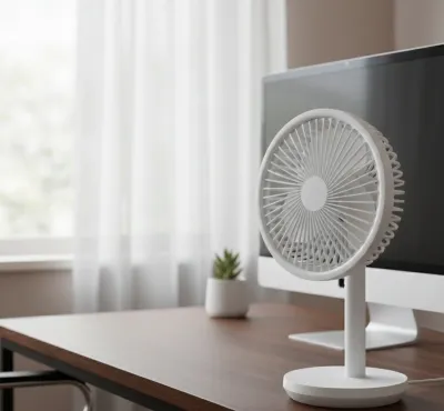 Xiaomi AISOLOVE F5 4000mAh Rechargeable Desk Fan – White Color_img_0
