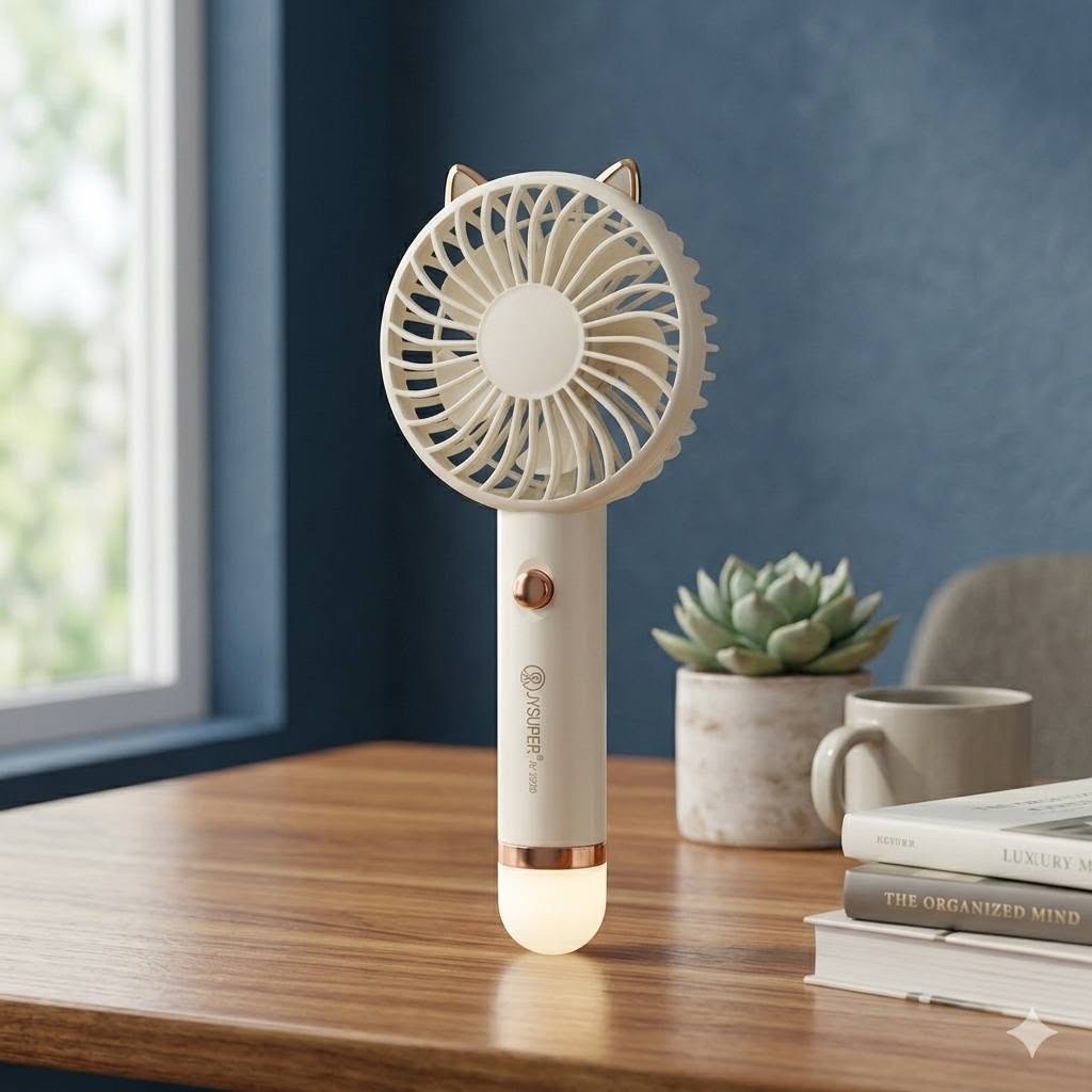 JYSUPER JY-2320 Portable Handheld Mini Fan with Integrated LED light_img_1