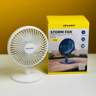Awei F21 Mini Rechargeable Fan (2000mAh)- White Color_img_0